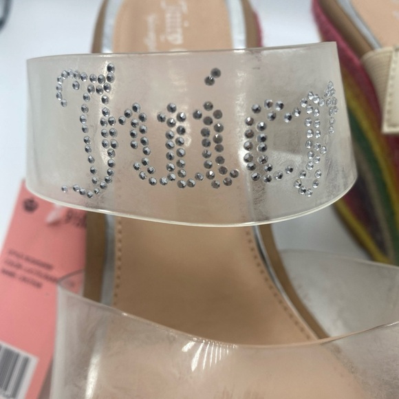 juicy couture cristene Rainbow wedge espadrilles heels size 9.5 Juicy In Gems - Picture 3 of 9